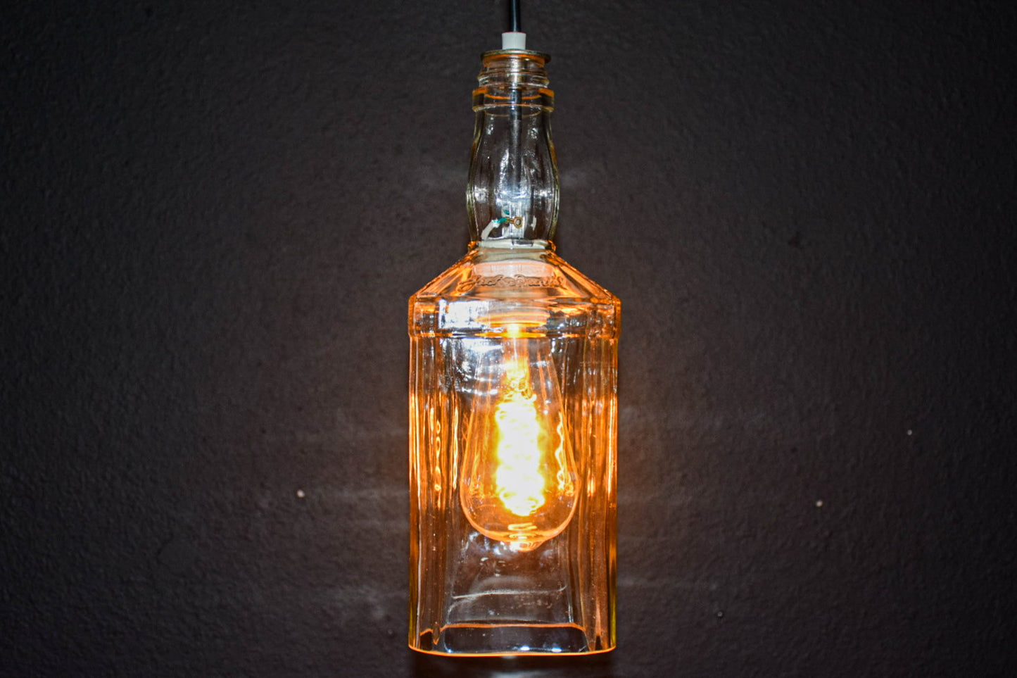 Upcycled Whiskey Bottle Light Fixture