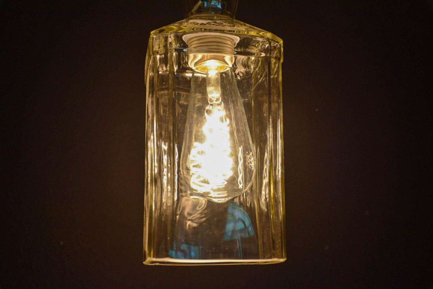 Upcycled Whiskey Bottle Light Fixture