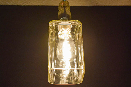 Upcycled Whiskey Bottle Light Fixture